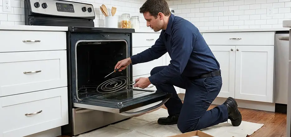 Oven Lower Heating Element Replacement in Framingham